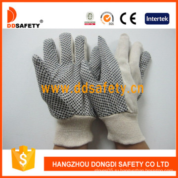 Белая полька DOT холстины Heavy Duty Glove (DCD203)